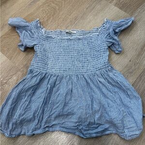 American Eagle Outfitters Blue Babydoll Blouse
